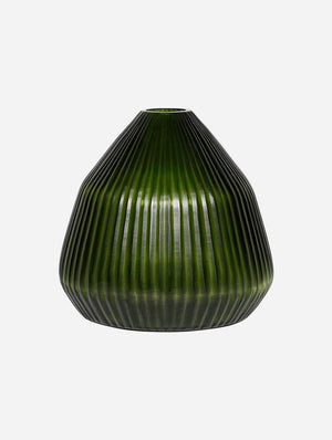 BRIAN TUNKS Cut Glass Small Conical Vase - Leaf VASE - Zabecca Living
