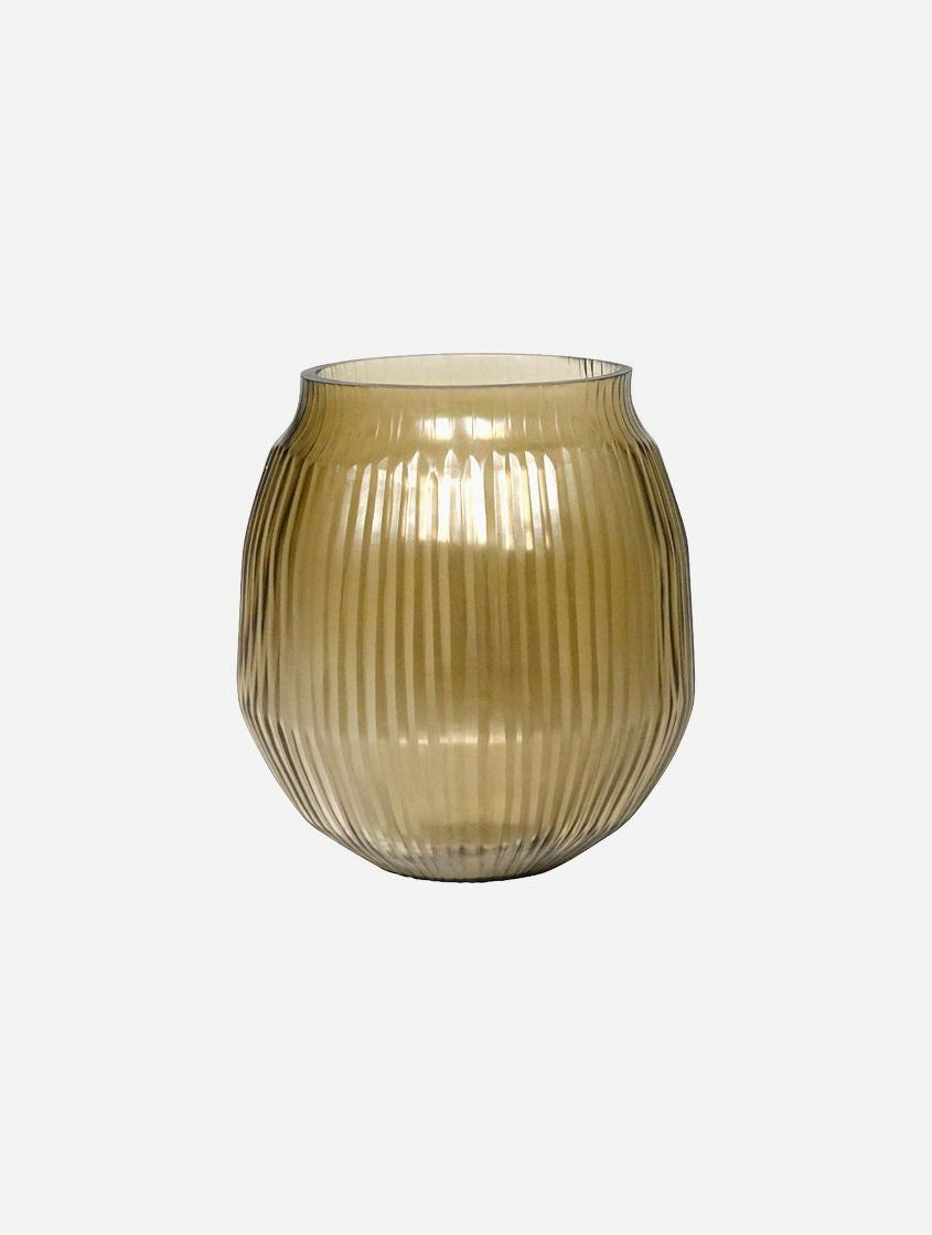 BRIAN TUNKS Cut Glass Small Vase - Gold VASE - Zabecca Living
