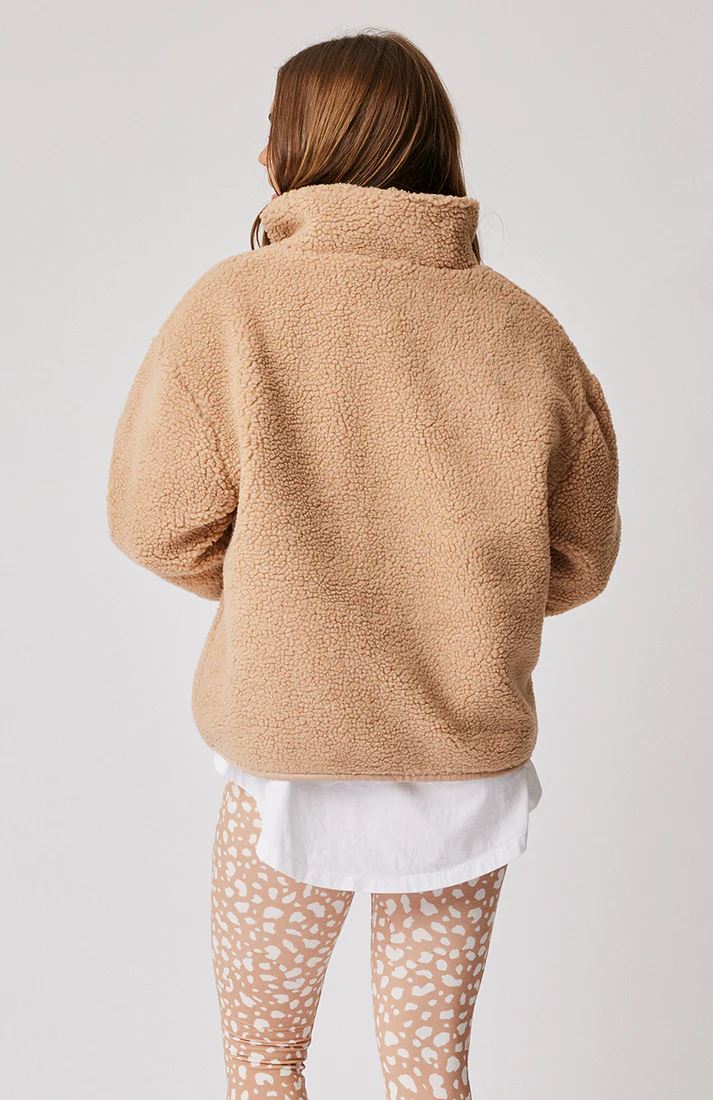 CARTEL & WILLOW Rimi Zip Up - Camel Jacket - Zabecca Living