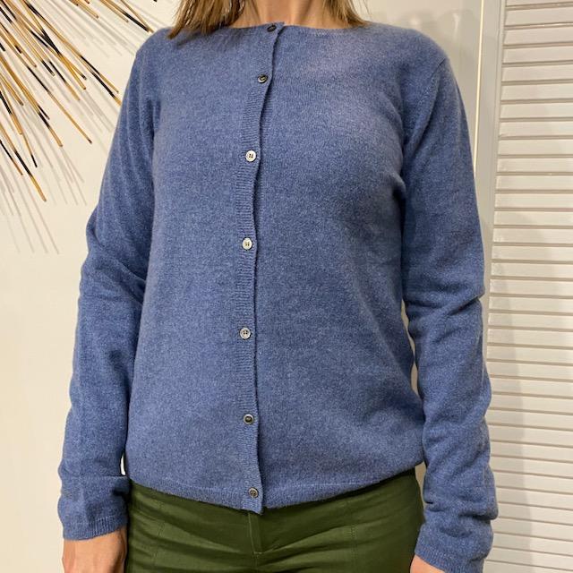 CASCH ET SOIE Classic Cardigan - Denim Ink Jumpers + Knitwear - Zabecca Living