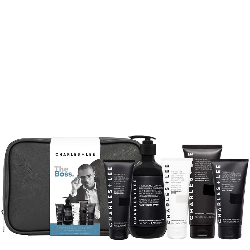 CHARLES + LEE The Boss Gift Pack Mens Body - Zabecca Living