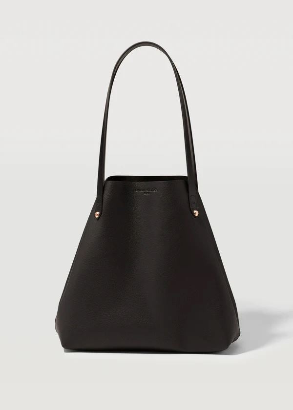 CHARLIE MIDDLETON Black Nappa Mini Bespoke Tote - Black HANDBAG - Zabecca Living