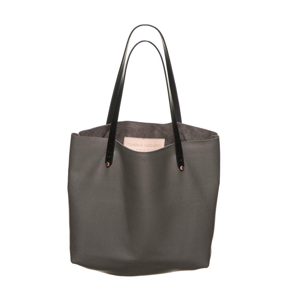 CHARLIE MIDDLETON Grey Nappa Bespoke Tote bag - Zabecca Living