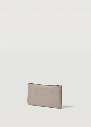 CHARLIE MIDDLETON Taupe Mini Pochette - Silver Purse - Zabecca Living