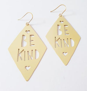 DENZ Be Kind - Gold Earrings - Zabecca Living