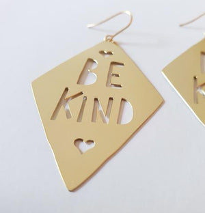 DENZ Be Kind - Gold Earrings - Zabecca Living