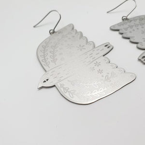 DENZ Dove Dangles - Silver Earrings - Zabecca Living