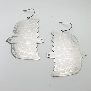 DENZ Dove Dangles - Silver Earrings - Zabecca Living