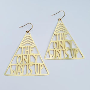 DENZ The Only Way Is Up Dangle - Gold Earrings - Zabecca Living