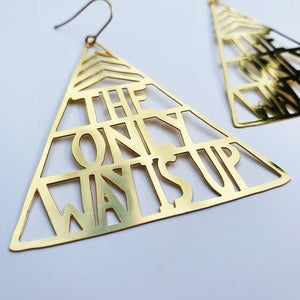 DENZ The Only Way Is Up Dangle - Gold Earrings - Zabecca Living