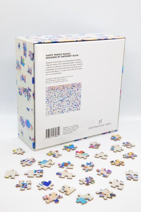 DESTINATION LABEL 1000 Piece Puzzle - Happy People Puzzle - Zabecca Living