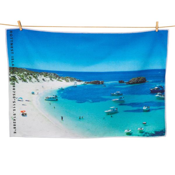 DESTINATION LABEL Tea Towel - Rotto Carpark TEA TOWEL - Zabecca Living