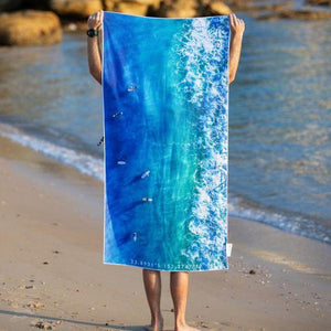 DESTINATION LABEL Towel - Blue Boards towel - Zabecca Living