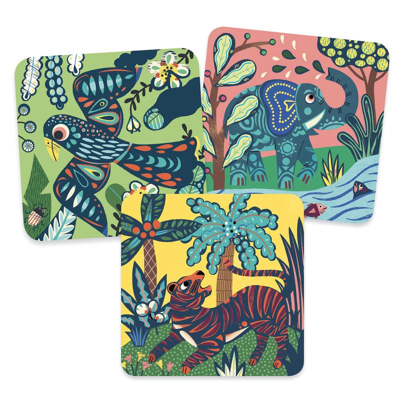 DJECO Big Animals Scratch Cards PRE-SCHOOL (3-5 Yrs) - Zabecca Living
