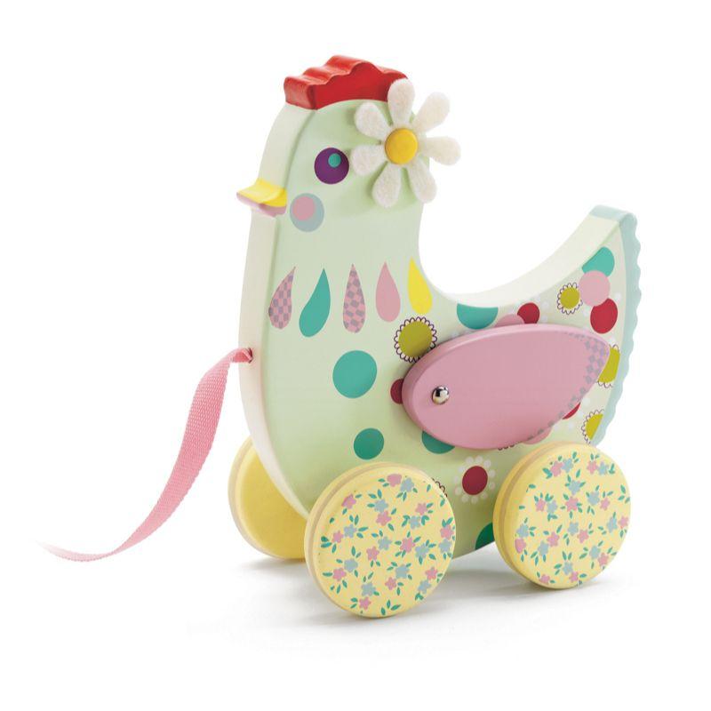 DJECO Cotcotte Hen Pull Along TODDLER (1-3 Yrs) - Zabecca Living