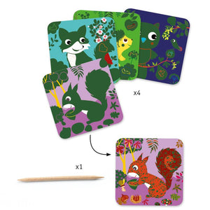 DJECO Country Creatures Scratch Cards PRE-SCHOOL (3-5 Yrs) - Zabecca Living