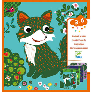 DJECO Country Creatures Scratch Cards PRE-SCHOOL (3-5 Yrs) - Zabecca Living