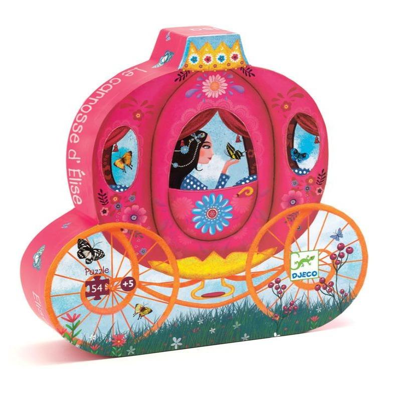 DJECO Elise's Carriage 54pc Silhouette Puzzle KIDS (5+ Yrs) - Zabecca Living