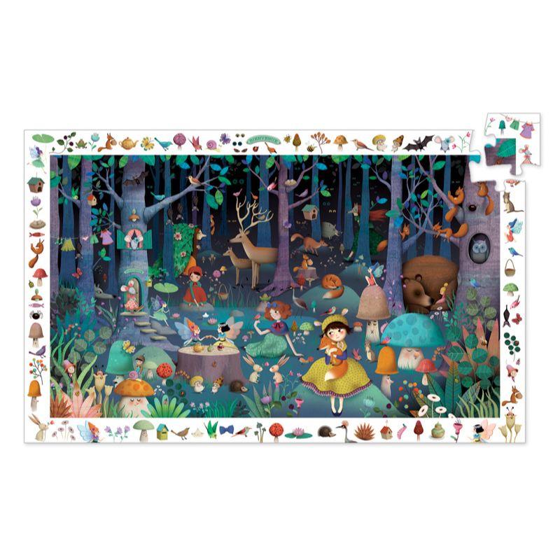 DJECO Enchanted Forest 100pc Observation Puzzle KIDS (5+ Yrs) - Zabecca Living