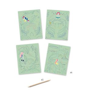 DJECO Fantasy Garden Scratch Cards PRE-SCHOOL (3-5 Yrs) - Zabecca Living