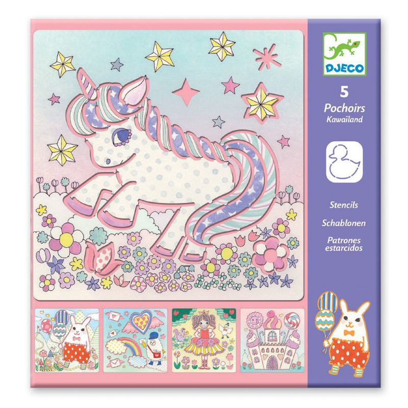DJECO Kawailand Stencils PRE-SCHOOL (3-5 Yrs) - Zabecca Living