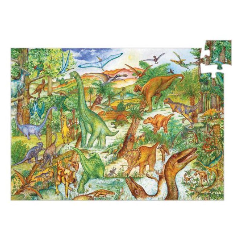 DJECO Observation Puzzle - Dinosaurs Book 100 Pieces PRE-SCHOOL (3-5 Yrs) - Zabecca Living