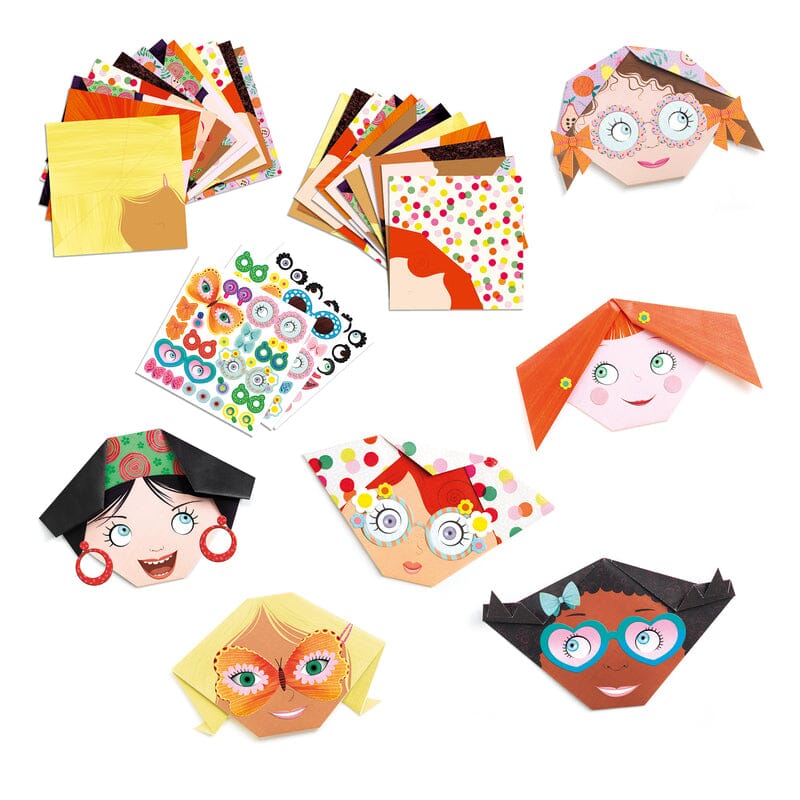 DJECO Pretty Faces Origami KIDS (5+ Yrs) - Zabecca Living