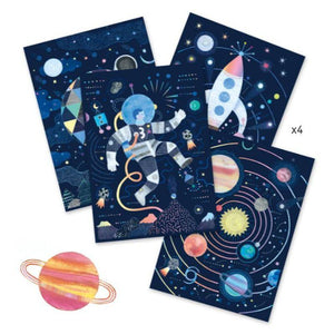 DJECO Scratch Cards - Cosmic Mission KIDS (5+ Yrs) - Zabecca Living