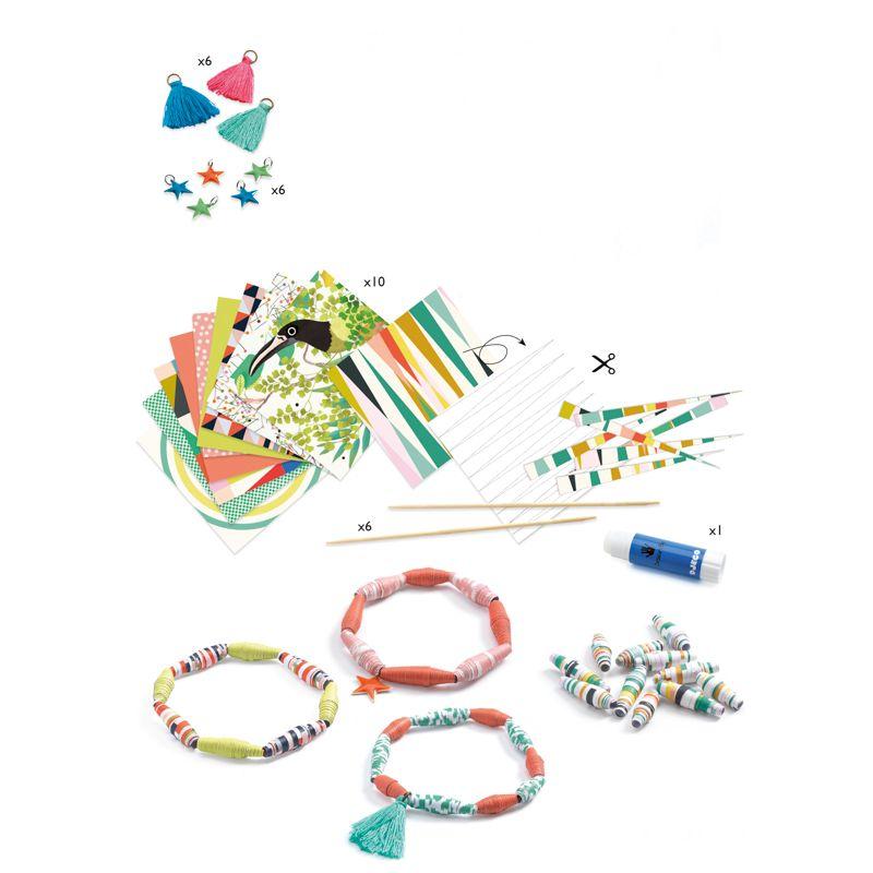 DJECO Spring Bracelets Paper Beads KIDS (5+ Yrs) - Zabecca Living