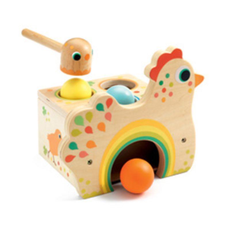 DJECO Tap Tap Wood Chicken TOY - Zabecca Living