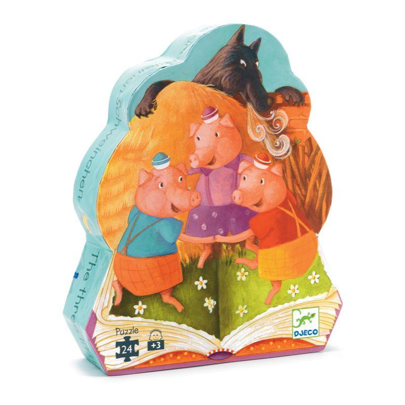 DJECO The 3 Little Pigs 24pc Puzzle PRE-SCHOOL (3-5 Yrs) - Zabecca Living