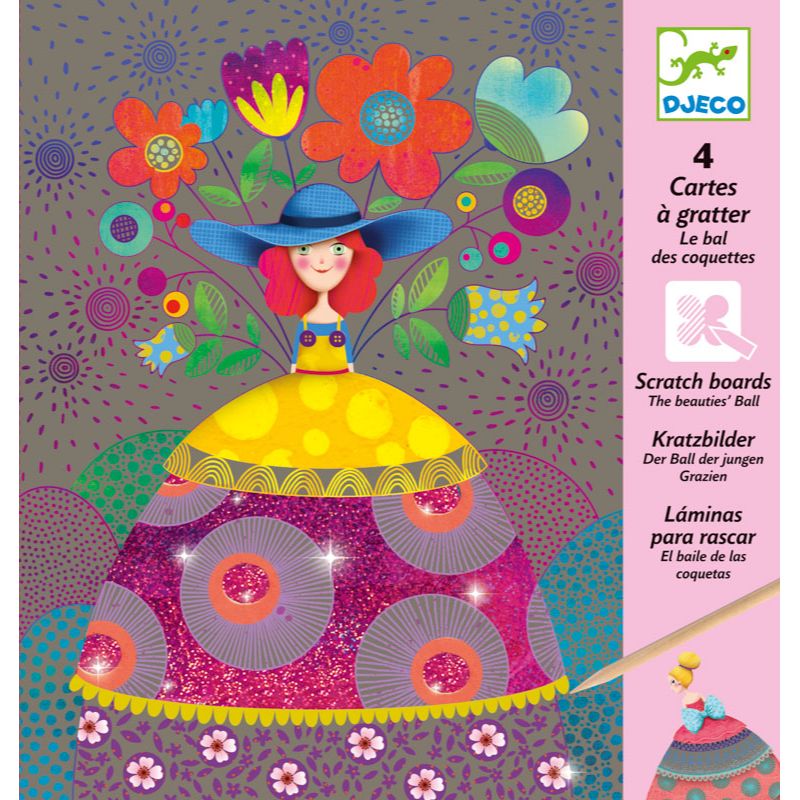 DJECO The Beauties' Ball Scratch Cards KIDS (5+ Yrs) - Zabecca Living