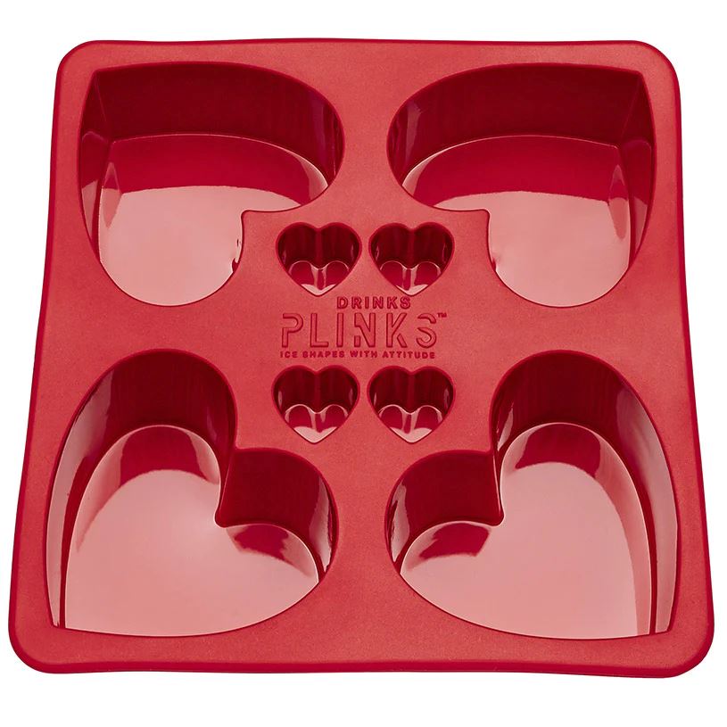 DRINK PLINKS Love Heart Silicone Tray DRINKWARE - Zabecca Living