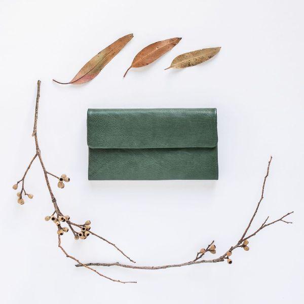DUSKY ROBIN Chloe Purse - Dark Green WALLET - Zabecca Living
