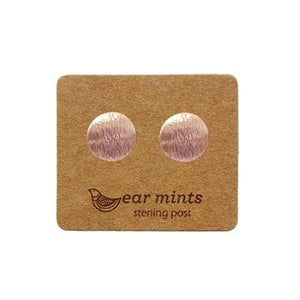 EAR MINTS Brushed Circle Earrings Earrings ROSE GOLD - Zabecca Living