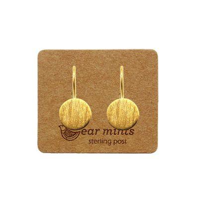 EAR MINTS Brushed Flat Circle Hook E/R Earrings GOLD - Zabecca Living