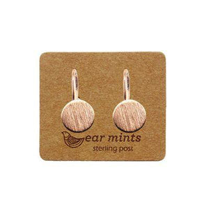 EAR MINTS Brushed Flat Circle Hook E/R Earrings ROSE GOLD - Zabecca Living