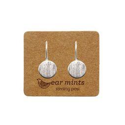 EAR MINTS Brushed Flat Circle Hook E/R Earrings SILVER - Zabecca Living