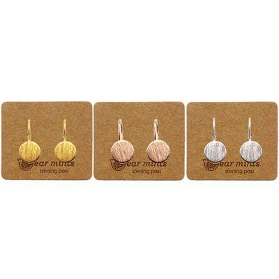 EAR MINTS Brushed Flat Circle Hook E/R Earrings - Zabecca Living