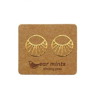 EAR MINTS Brushed Line Filigree Earrings Earrings GOLD - Zabecca Living