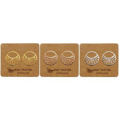 EAR MINTS Brushed Line Filigree Earrings Earrings - Zabecca Living