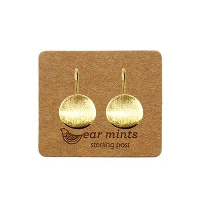 EAR MINTS Brushed Wave Circle Hook Earring Earrings GOLD - Zabecca Living
