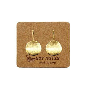 EAR MINTS Brushed Wave Circle Hook Earring Earrings GOLD - Zabecca Living