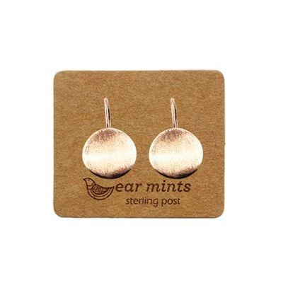 EAR MINTS Brushed Wave Circle Hook Earring Earrings ROSE GOLD - Zabecca Living