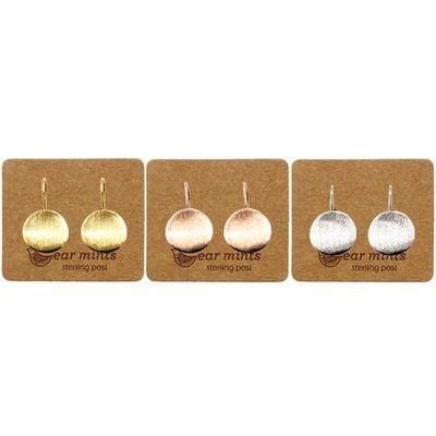 EAR MINTS Brushed Wave Circle Hook Earring Earrings - Zabecca Living