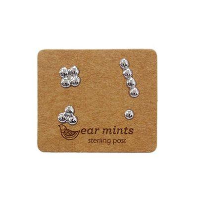 EAR MINTS Circle Set of 4 Earrings Earrings SILVER - Zabecca Living