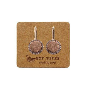 EAR MINTS Circle With Cubic Frame Hook Earrings Earrings ROSE GOLD - Zabecca Living