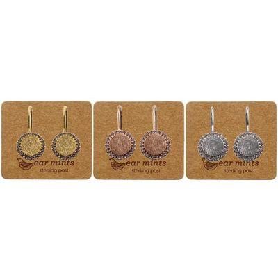EAR MINTS Circle With Cubic Frame Hook Earrings Earrings - Zabecca Living
