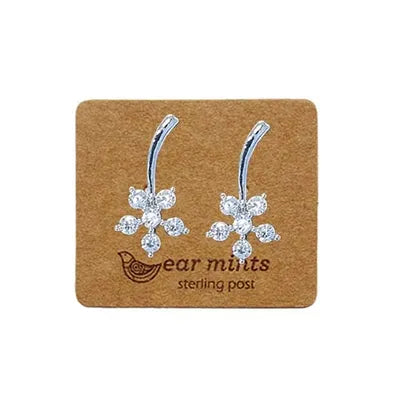 EAR MINTS Cubic Flower with Stem Earrings Earrings - Zabecca Living