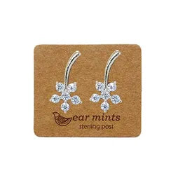 EAR MINTS Cubic Flower with Stem Earrings Earrings - Zabecca Living